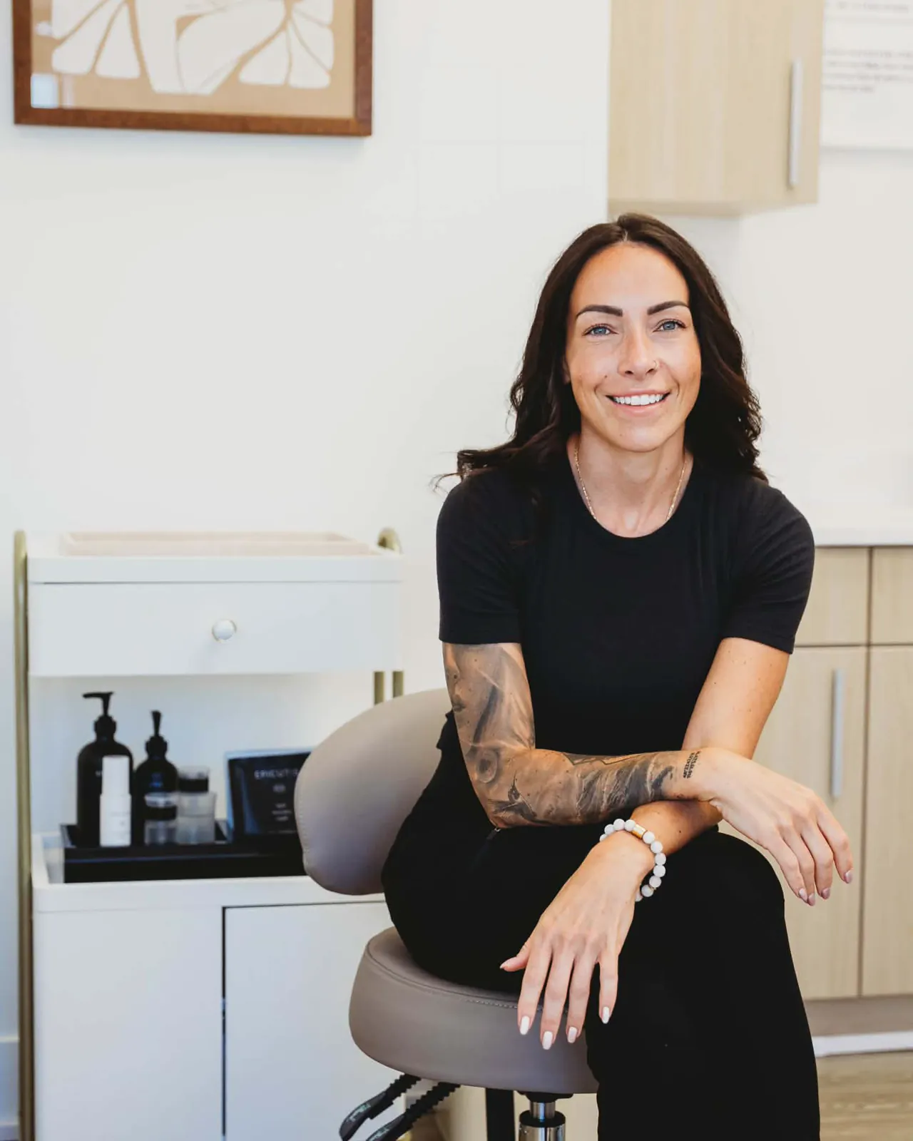 Portrait of Clare Bourdon, RN, in her Missoula treatment room.